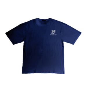 Blue Camp Boys Teens Wear Oversized Round Neck Tee With Print - Navy Blue - BCT-F241T03