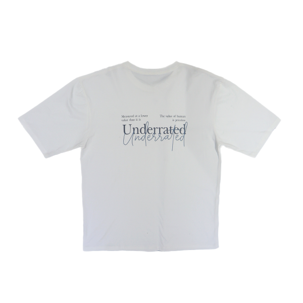 Blue Camp Boys Teens Wear Oversized Round Neck Tee With Print - White - BCT-F241T01 - Image 2