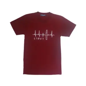 Blue Camp Boys Teens Wear Round Neck Printed Tee - Maroon - BCT-DGN24110