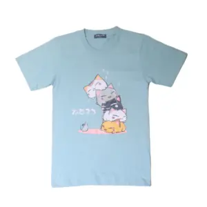 Blue Camp Boys Teens Wear Round Neck Printed Tee - Light Blue - BCT-DGN24112