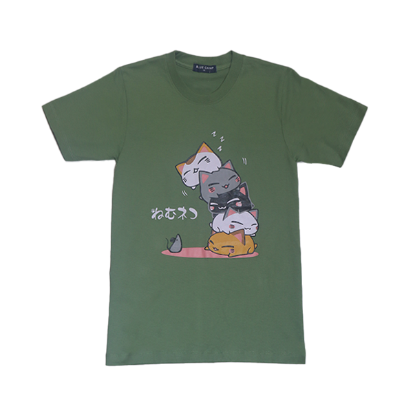 Blue Camp Boys Teens Wear Round Neck Printed Tee - Light Green - BCT-DGN24112
