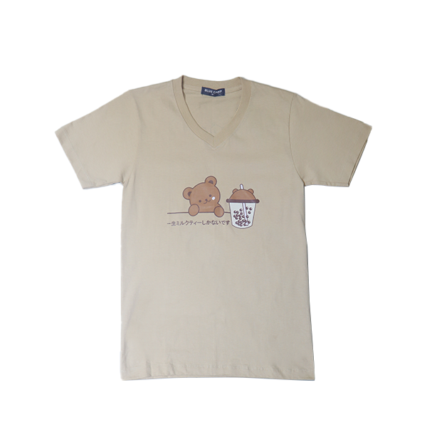 Blue Camp Boys Teens Wear Round Neck Printed Tee - Beige - BCT-DGN24114