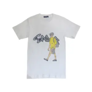 Blue Camp Boys Teens Wear Round Neck Printed Tee - Off White - BCT-DGN24116