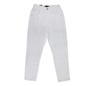 Blue Camp Ladies Slim Denim Pants - White