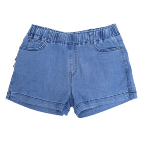 Blue Camp Ladies Denim Short With Garter - Denim Blue