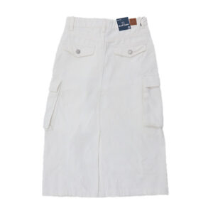 Alternative view of Blue Camp Ladies Long Skirt Cargo Denim - White