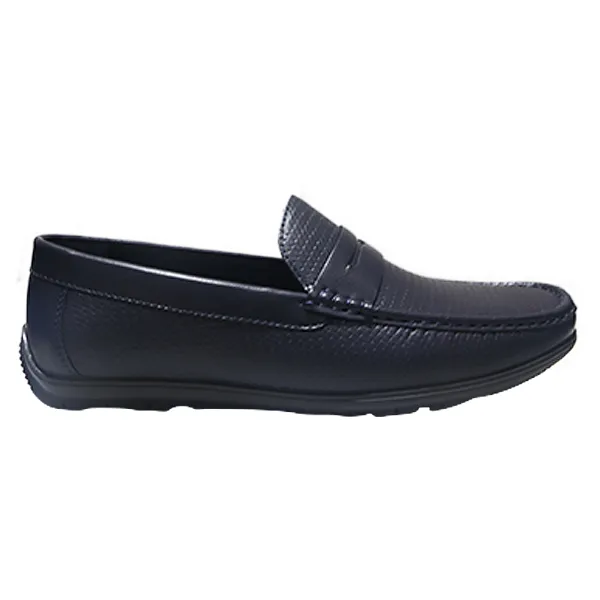 Maco Mens Casual Loafers Moccasins Navy Blue - KS903-447 - Image 3