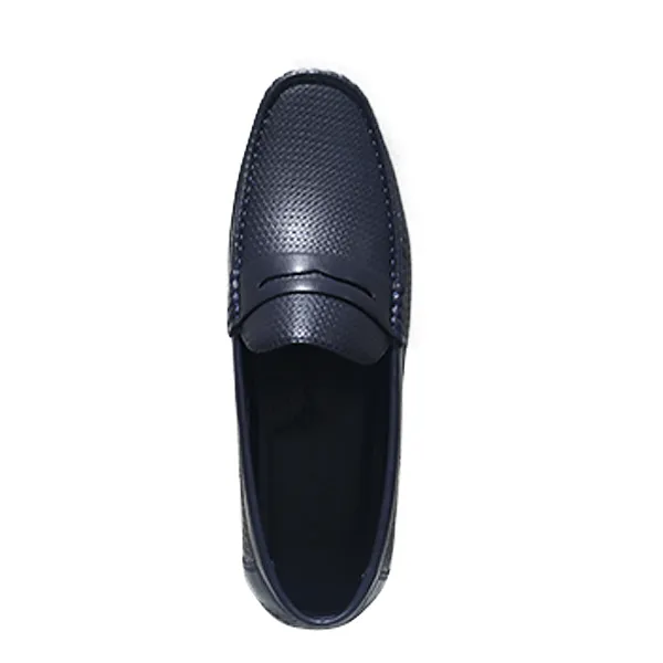 Maco Mens Casual Loafers Moccasins Navy Blue - KS903-447 - Image 4