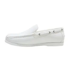 Maco Mens Casual Loafers Boat Shoes White - HS2013-12