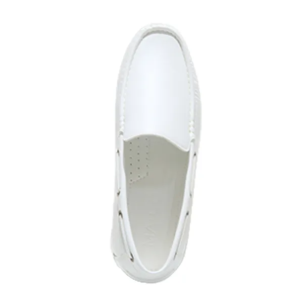 Maco Mens Casual Loafers Boat Shoes White - HS2013-12 - Image 4