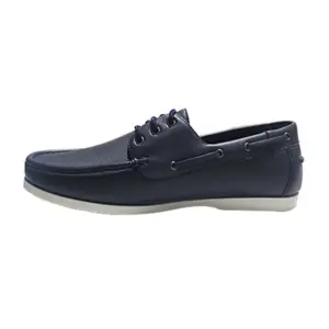Maco Mens Casual Loafers Boat Shoes Navy Blue - HS2013-3