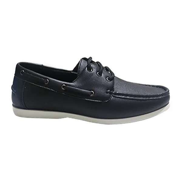 Maco Mens Casual Loafers Boat Shoes Black - HS2013-3 - Image 3