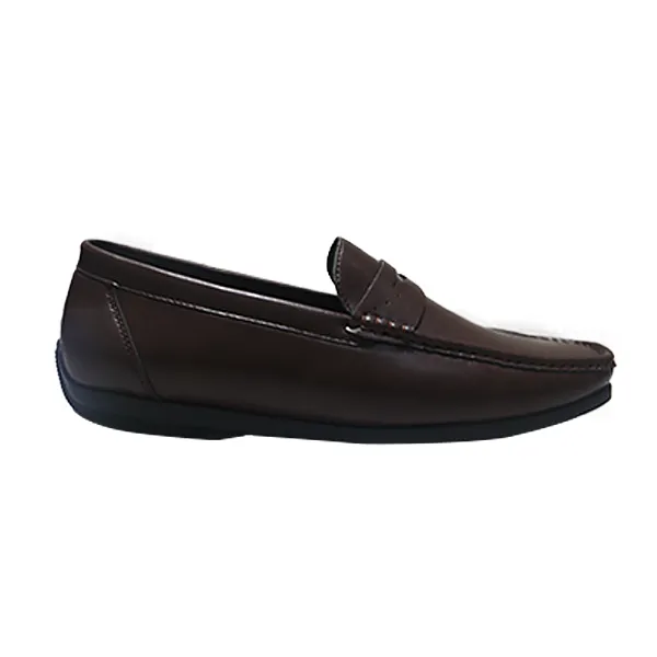 Maco Mens Casual Loafers Moccasins Coffee - 15108-1 - Image 3
