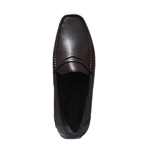 Maco Mens Casual Loafers Moccasins Coffee - 15108-1 - Image 4