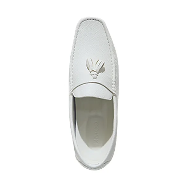 Maco Mens Casual Loafers Moccasins White - 444-1 - Image 4