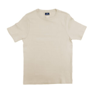 Blue Camp Girls Teens Round Neck Interlock T-Shirt - Tapioca