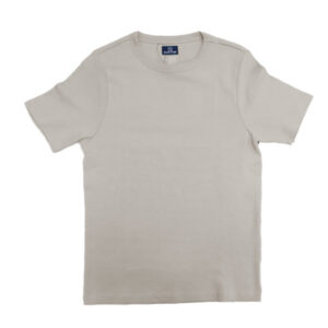 Blue Camp Girls Teens Round Neck Interlock T-Shirt -Travertine