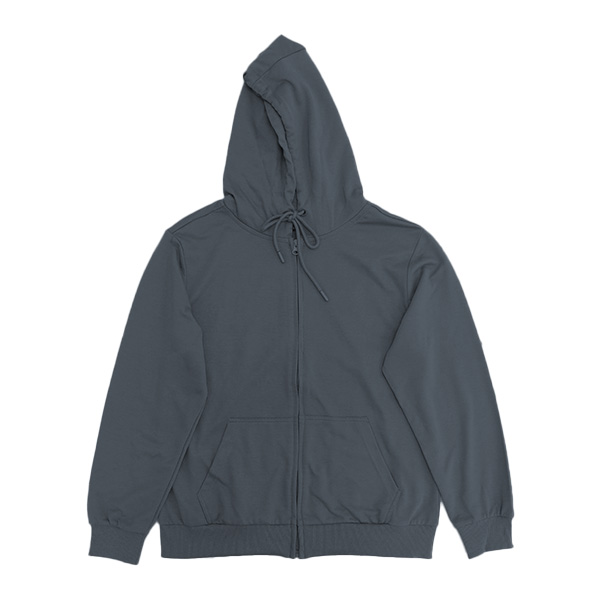 Blue Camp Girls Teens French Terry Full Zip Hoodie - Dark Gray
