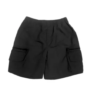 Avenue Boys Teens Wear Cargo Jogger Shorts 6 Pockets - Black - NV002-S