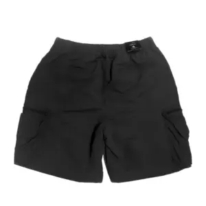 Alternative view of Avenue Boys Teens Wear Cargo Jogger Shorts 6 Pockets - Black - NV002-S