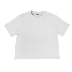 Blue Camp Girls Teens Short Sleeve T-Shirt Plain - White