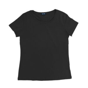 Blue Camp Girls Teens Round Neck T-Shirt - Black