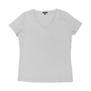 Blue Camp Girls Teens V-Neck T-Shirt - White