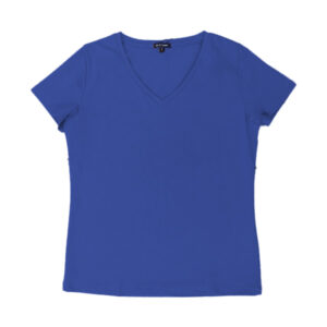 Blue Camp Girls Teens V-Neck T-Shirt - Blue