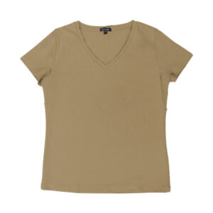 Blue Camp Girls Teens V-Neck T-Shirt - Cinamon