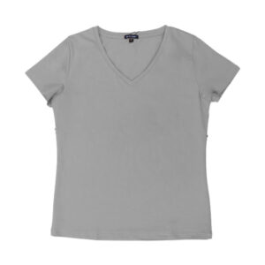 Blue Camp Girls Teens V-Neck T-Shirt - Gray