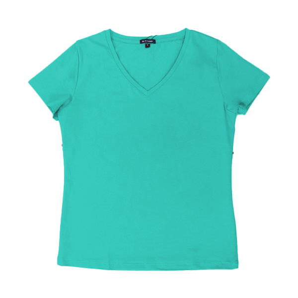 Blue Camp Girls Teens V-Neck T-Shirt - Olive Green