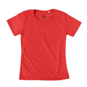 Blue Camp Girls Teen Round Neck Basic T-Shirt Plain - Coral