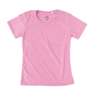 Blue Camp Girls Teen Round Neck Basic T-Shirt Plain - Pink