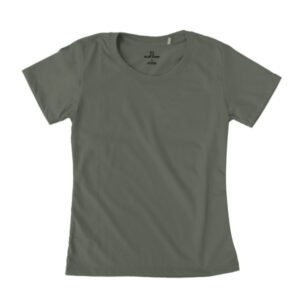 Blue Camp Girls Teen Round Neck Basic T-Shirt Plain - Olive Green