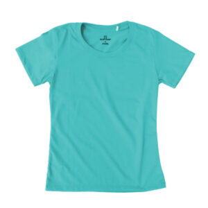 Blue Camp Girls Teen Round Neck Basic T-Shirt Plain - Teal Green