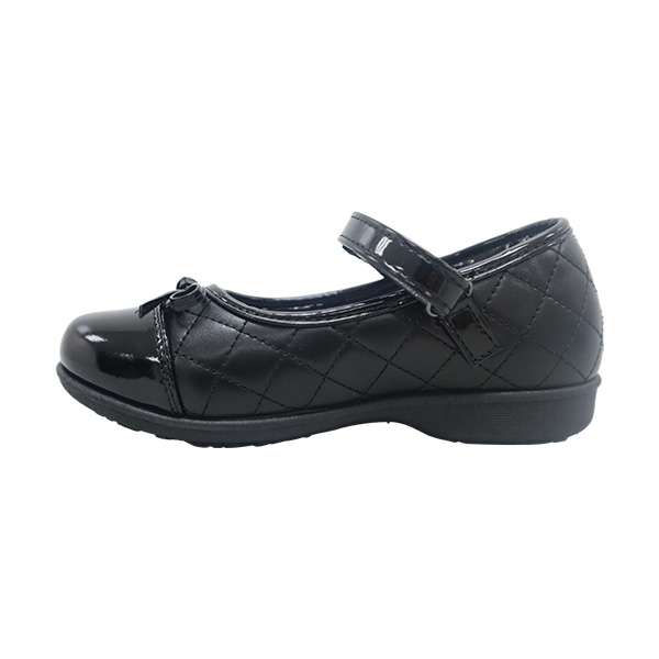 Avenue Kids Girls Formal Black Shoes - KL86275 - Classic School Shoes with Bow & Velcro Strap - Image 4