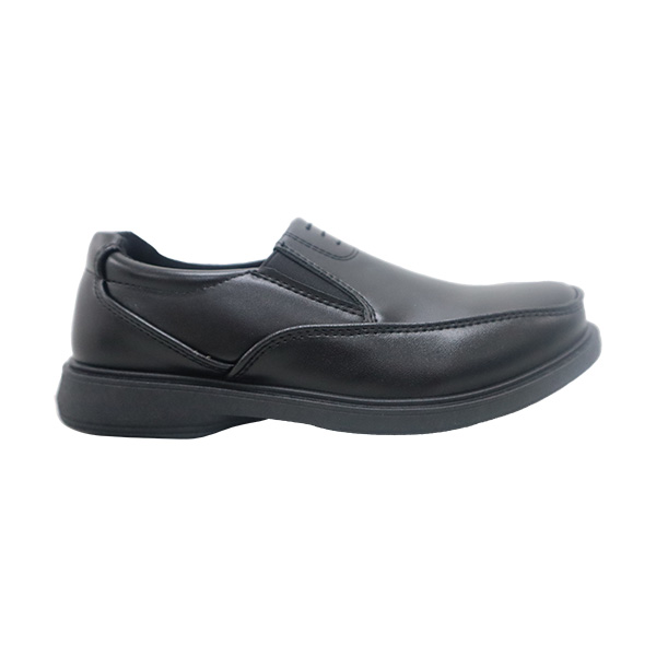 Blue Camp Kids Boys Black Slip-On School Shoes - KL87510 - Easy Wear Uniform Shoes