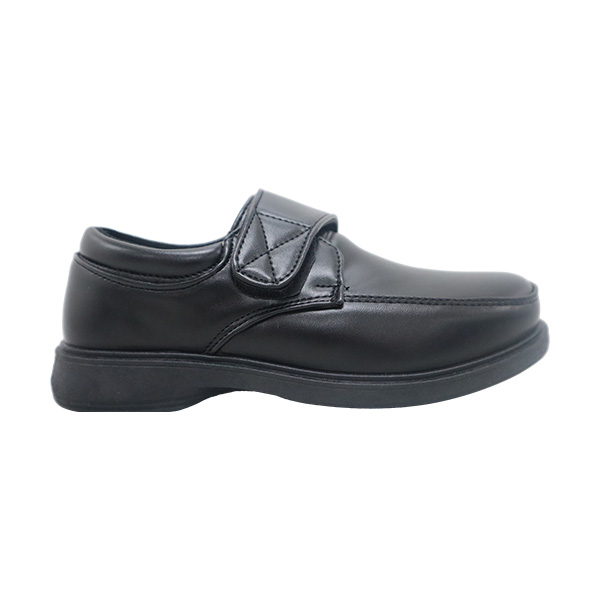 Blue Camp Kids Boys Black Velcro School Shoes - KL87518 - Easy Fasten Uniform Footwear