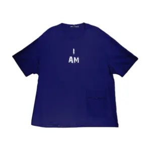 Avenue Boys Teens Wear Oversized Round Neck Printed Tee With Pocket - Blue - YHT24803