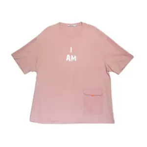 Avenue Boys Teens Wear Oversized Round Neck Printed Tee With Pocket - Old Rose - YHT24803