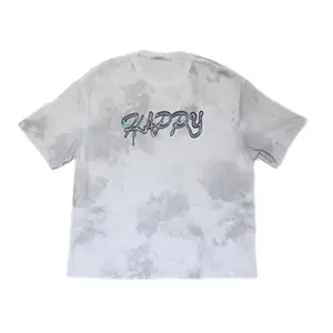 Avenue Boys Teens Wear Oversized Round Neck Tee Water Color Ombre Print - Gray - YHT24805