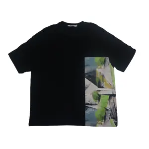 Avenue Boys Teens Wear Oversized Round Neck Printed Tee - Black - YHT24812