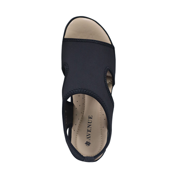 Avenue Ladies Comfy Sandals Flats Lyka - Black - Image 4