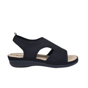 Avenue Ladies Comfy Sandals Flats Lyka - Black