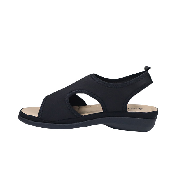 Avenue Ladies Comfy Sandals Flats Lyka - Black - Image 3