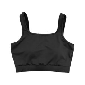 Blue Camp Ladies Sports Bra Plain Spandex - Black