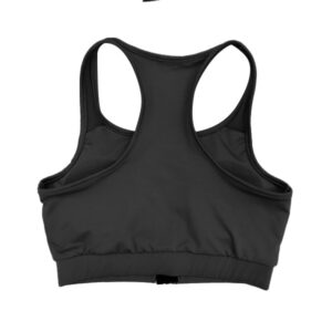 Alternative view of Blue Camp Ladies Sports Bra Plain With Zipper Spandex - Black