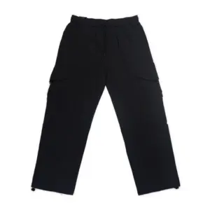 Avenue Boys Teens Wear Cargo Pants 6 Pockets Loose Fit - Black - NVM25308