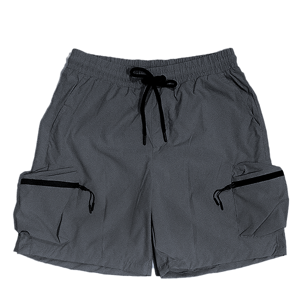 Avenue Boys Teens Wear Cargo Shorts Polyester Spandex With Mat Finish - Dark Gray - 24-7140M