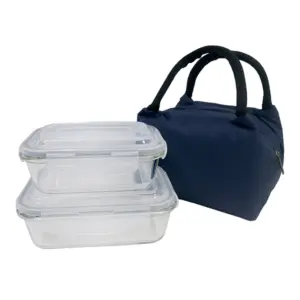 Food Container 3 Pieces Set With Lunch Bag